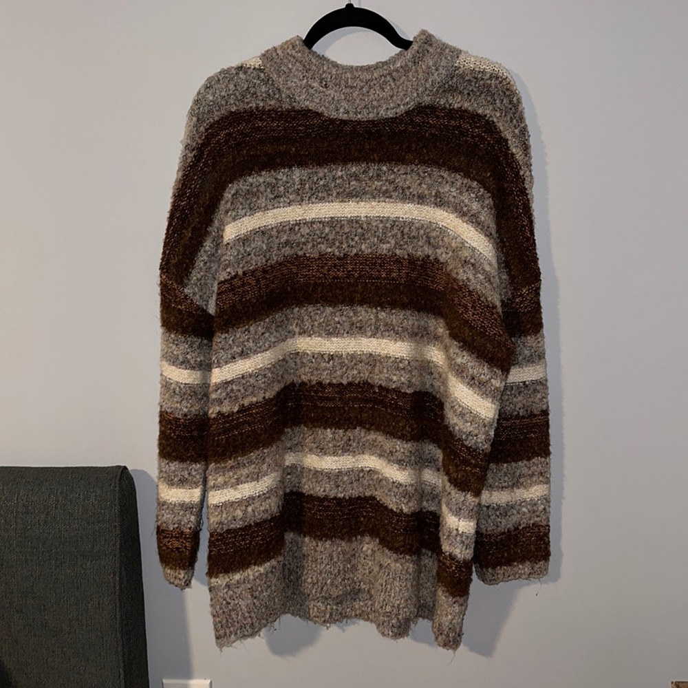 Long knit multi colored sweater